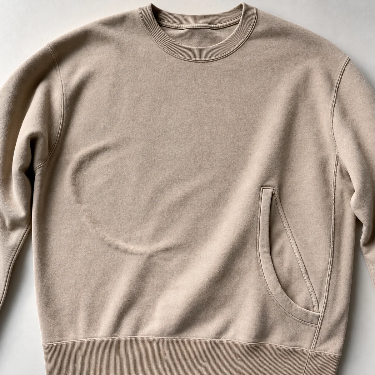Unintended uneven or crease marking after garment washing