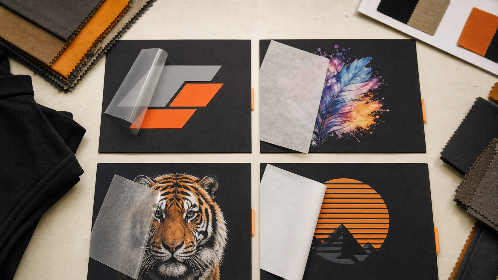 Simplified structures for heat transfer, sublimation, screen printing and DTG