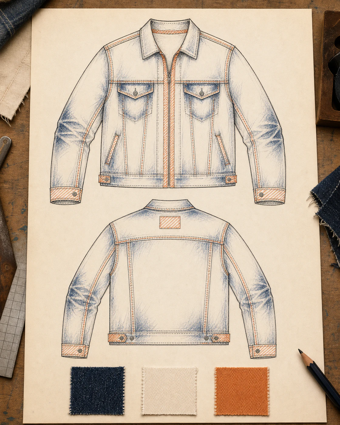 Buyer wear and protection map for a Stone Wash brief