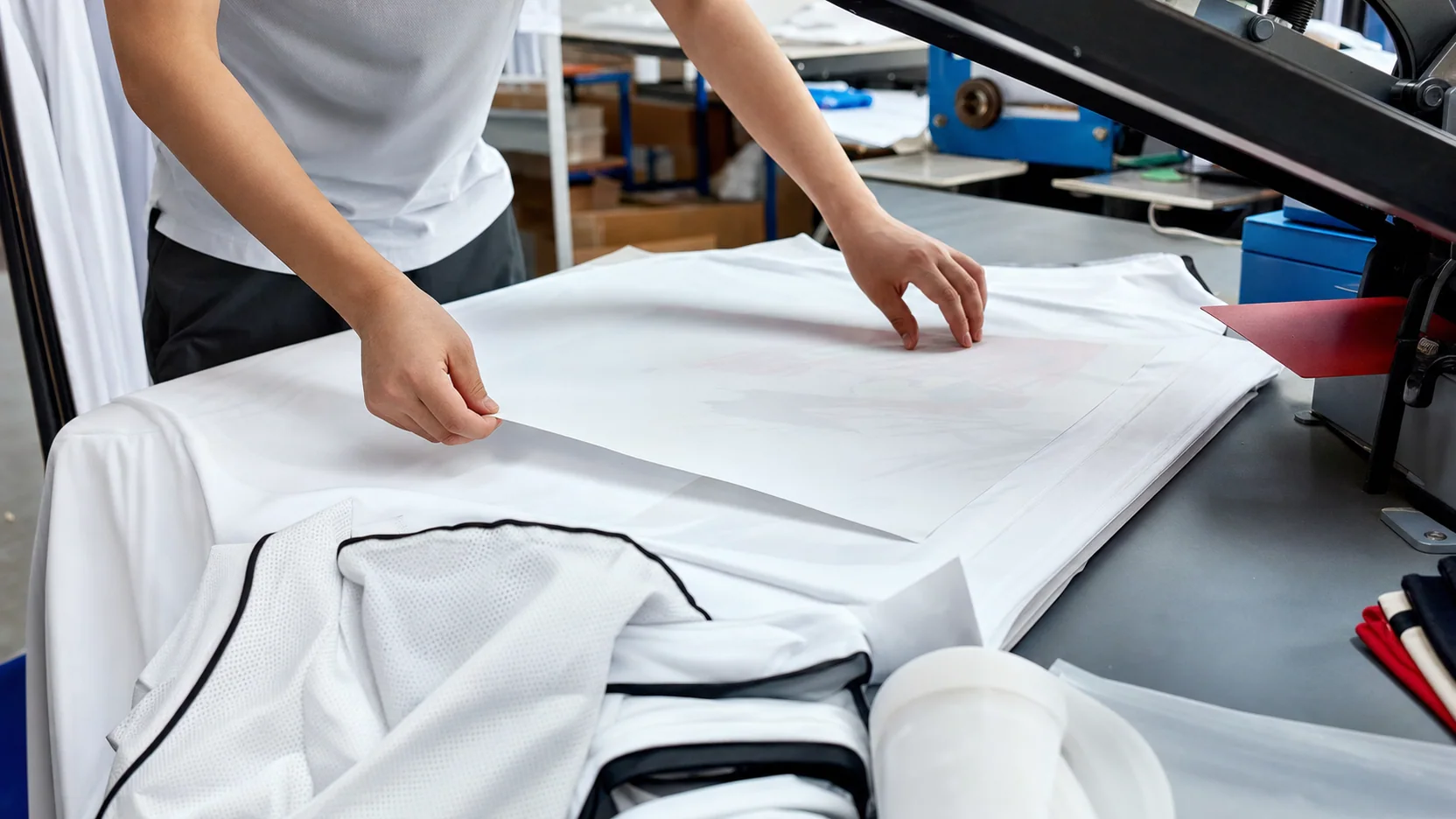 Sublimation transfer paper aligned with polyester for controlled heat transfer