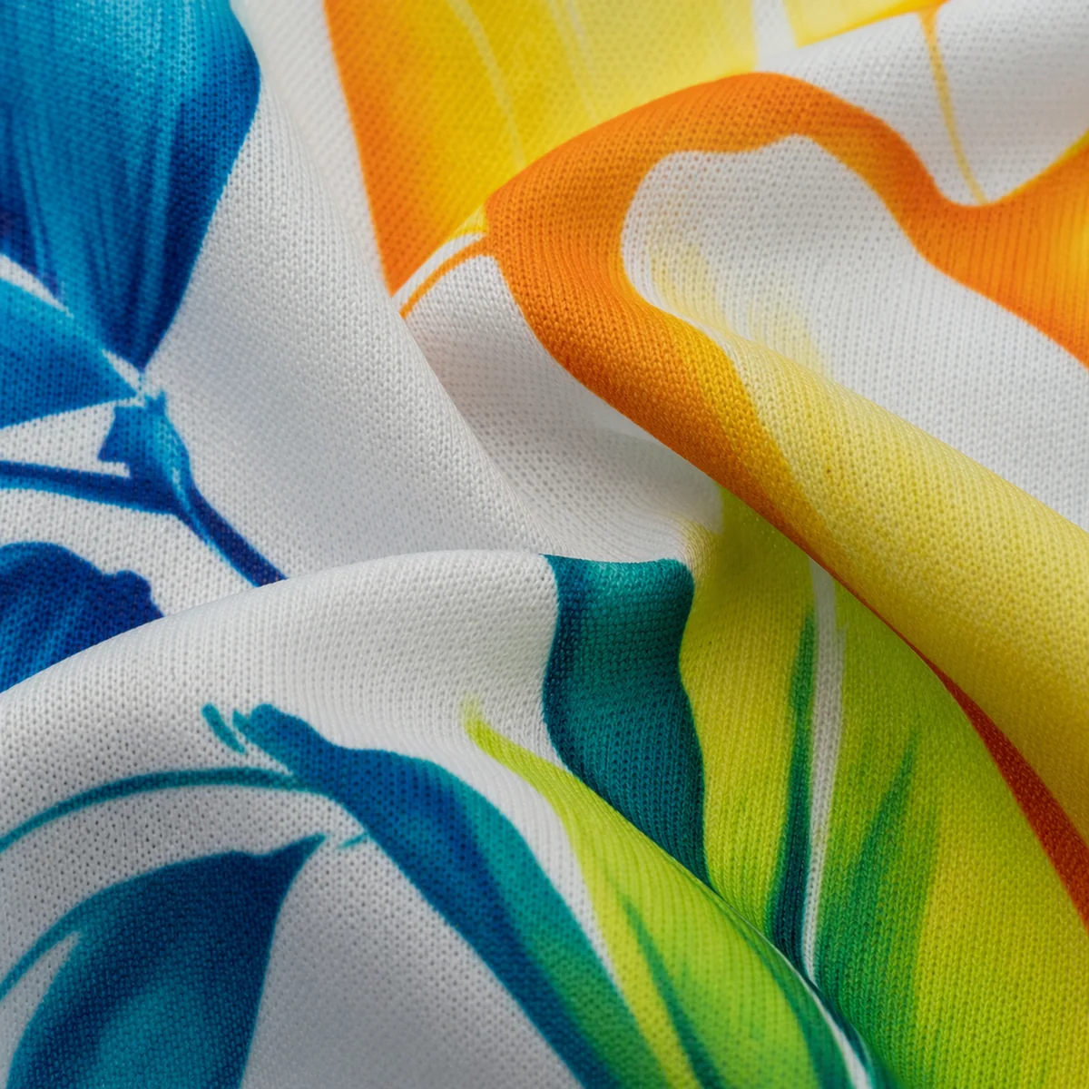 Sublimation colour detail on white polyester jersey