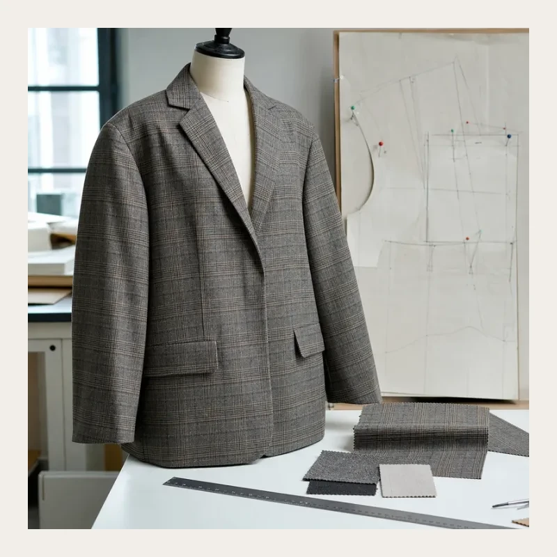 Checked oversized blazer sample preview for the Blazers Projects We Have Done section.