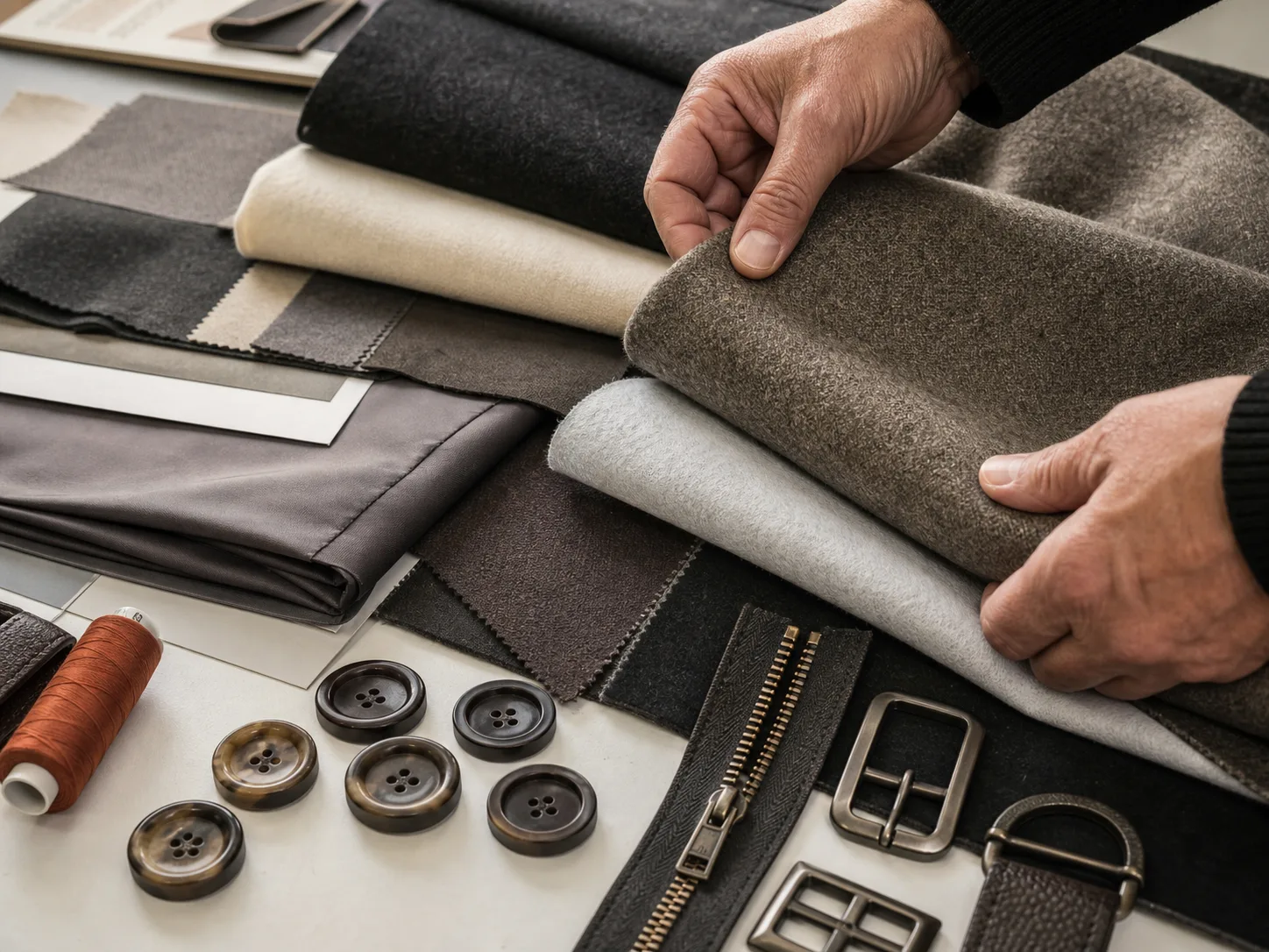 Mäntel: fabric and trims sourcing
