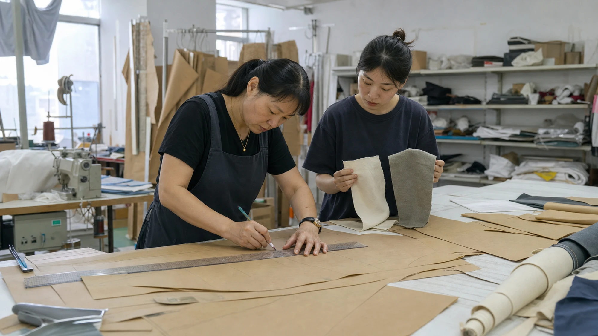 A distinct step in apparel development from brief review through production preparation, alternate view 2