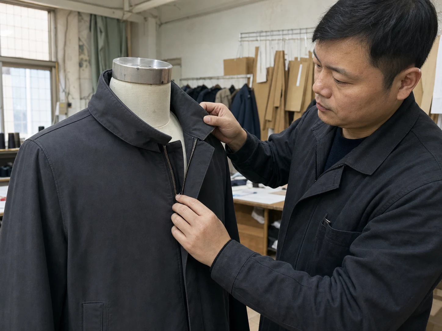 Jacken: collar and front