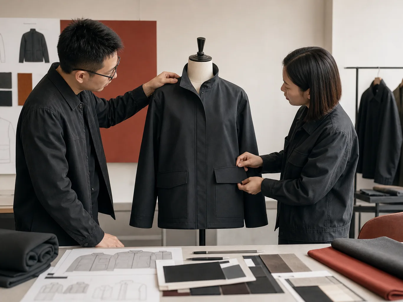 Jacken: fabric and trims sourcing