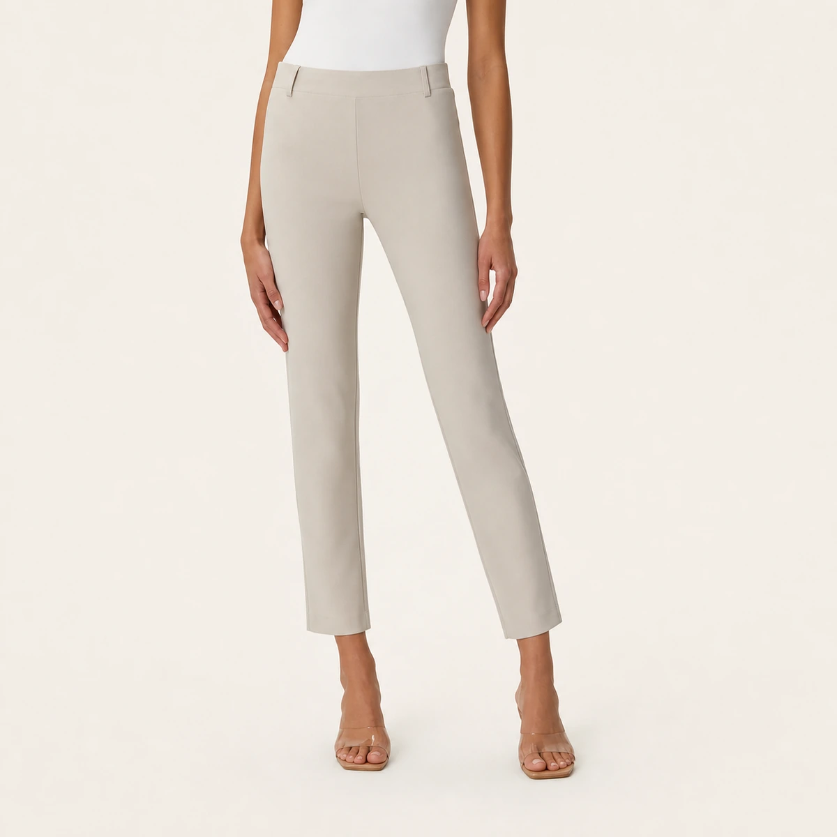 Slim light-colour pants project photo supplied by Canton Fashion.