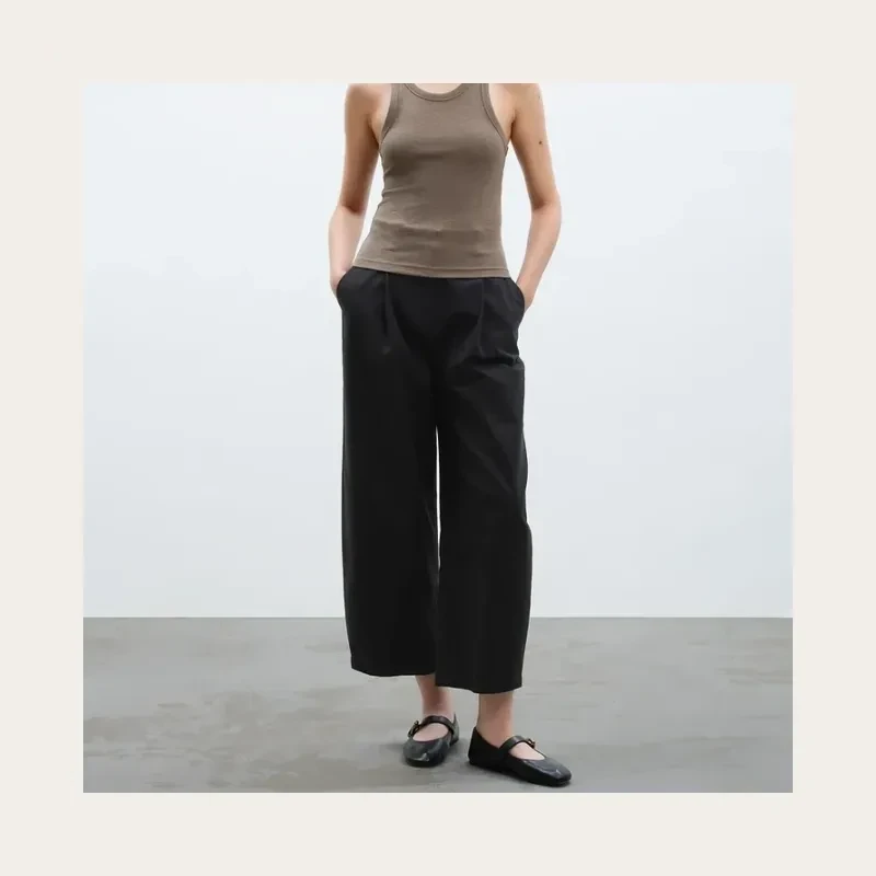 Black relaxed pants project photo supplied by Canton Fashion.