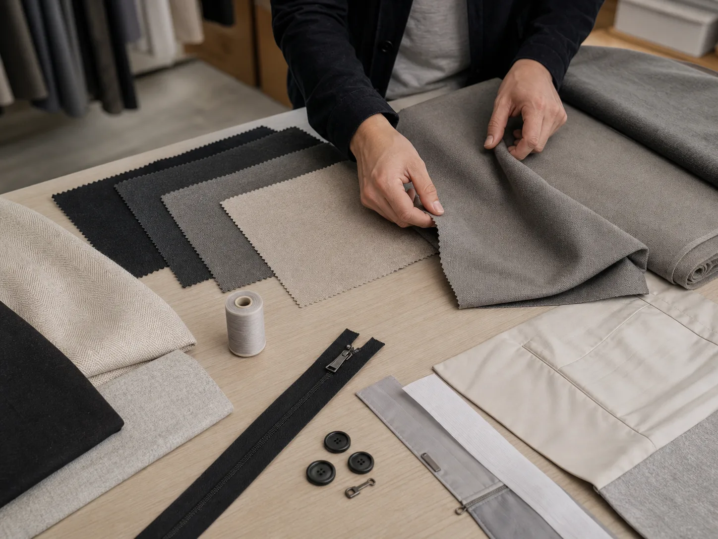 Pantalones: fabric and trims sourcing