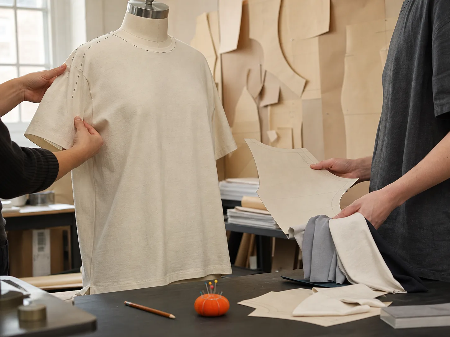 Camisetas: pattern making and sampling